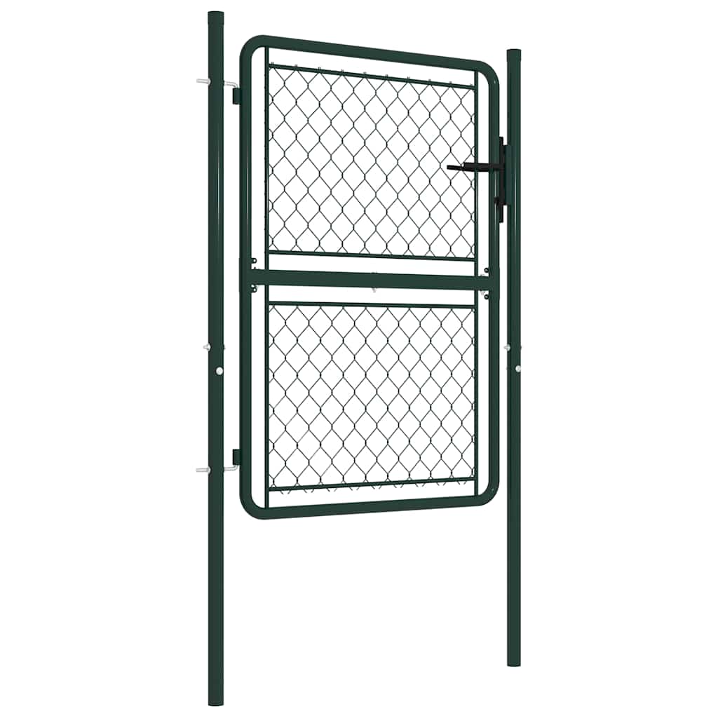 Vidaxl tuinpoort staal 100x125 cm groen
