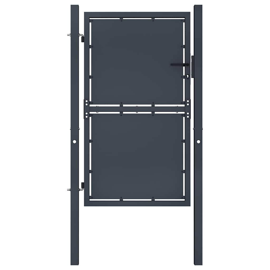 Vidaxl poort 100x125 cm staal antraciet