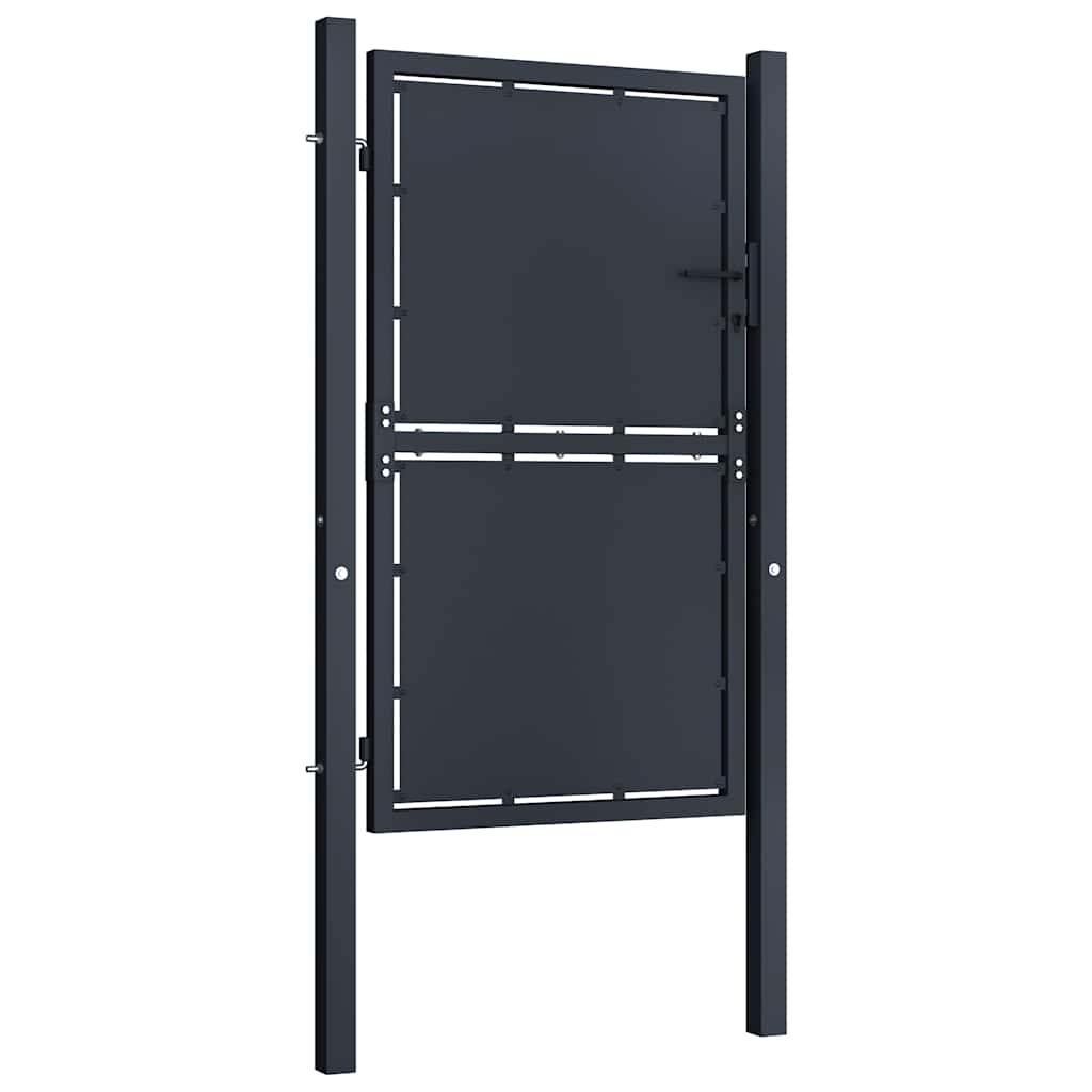 Vidaxl poort 100x125 cm staal antraciet