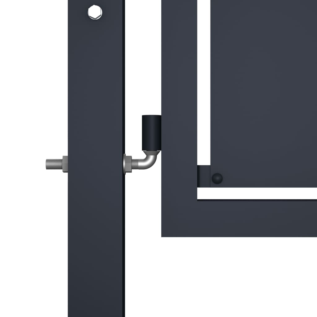 VidaXL Poort 100x175 cm staal antraciet