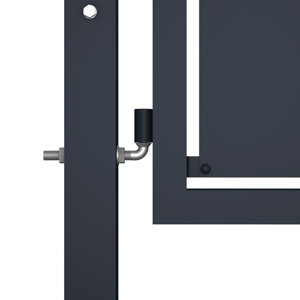 VidaXL Poort 350x100 cm staal antraciet