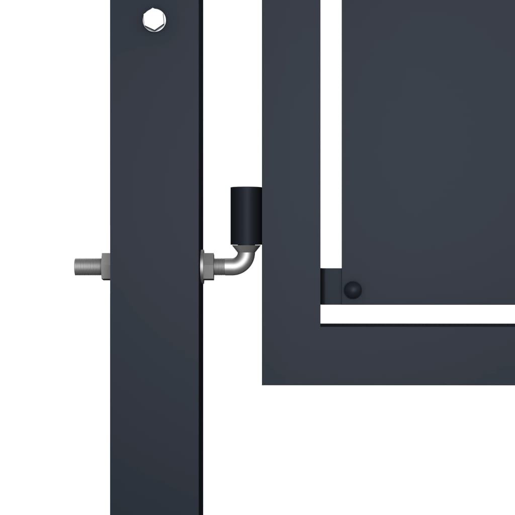 VidaXL Poort 350x150 cm staal antraciet