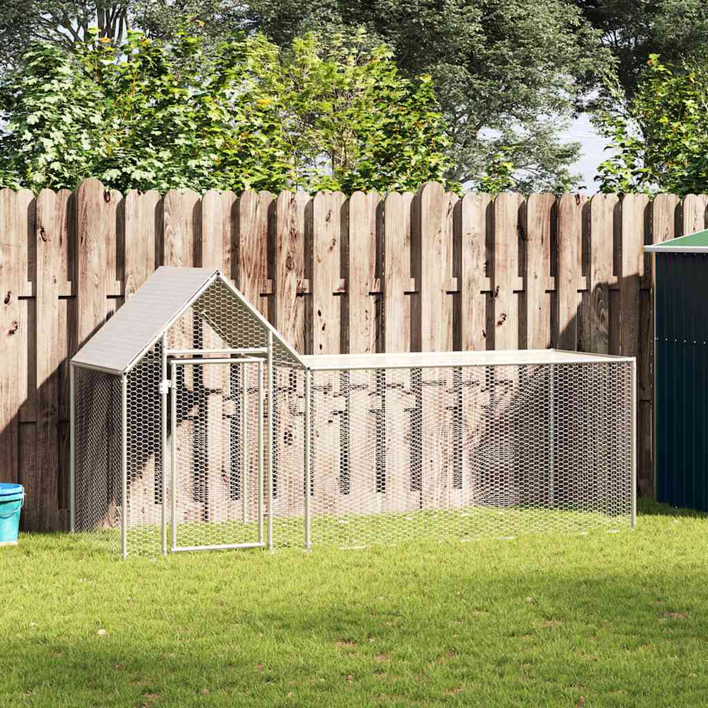 Vidaxl kippenren 3x1x1,5m gegalvaniseerd staal