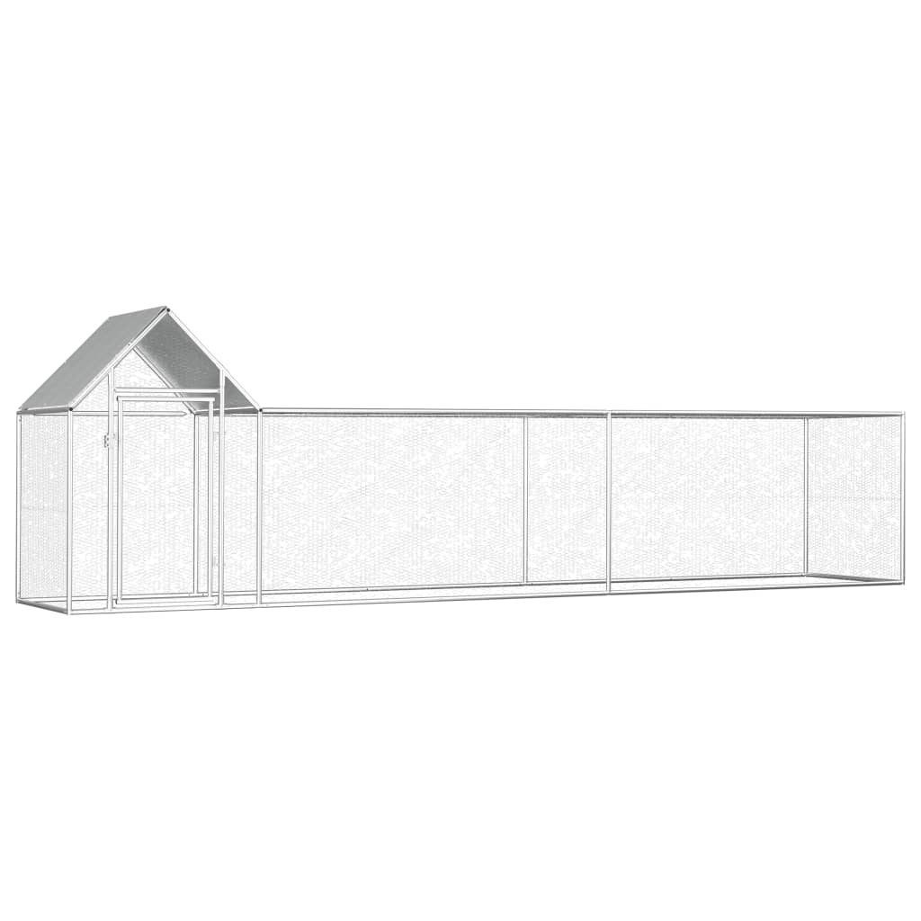 VidaXL Kippenren 5x1x1,5m gegalvaniseerd staal