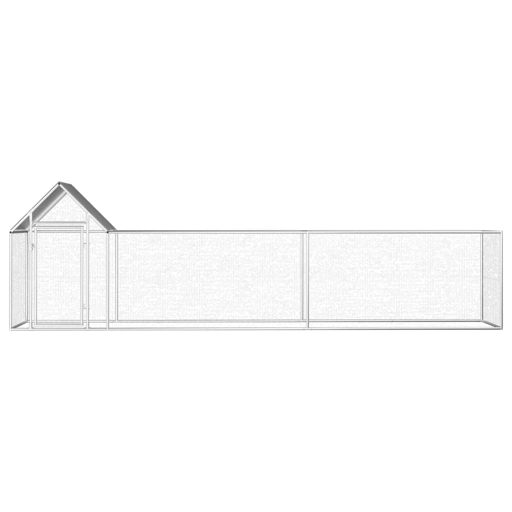 VidaXL Kippenren 5x1x1,5m gegalvaniseerd staal