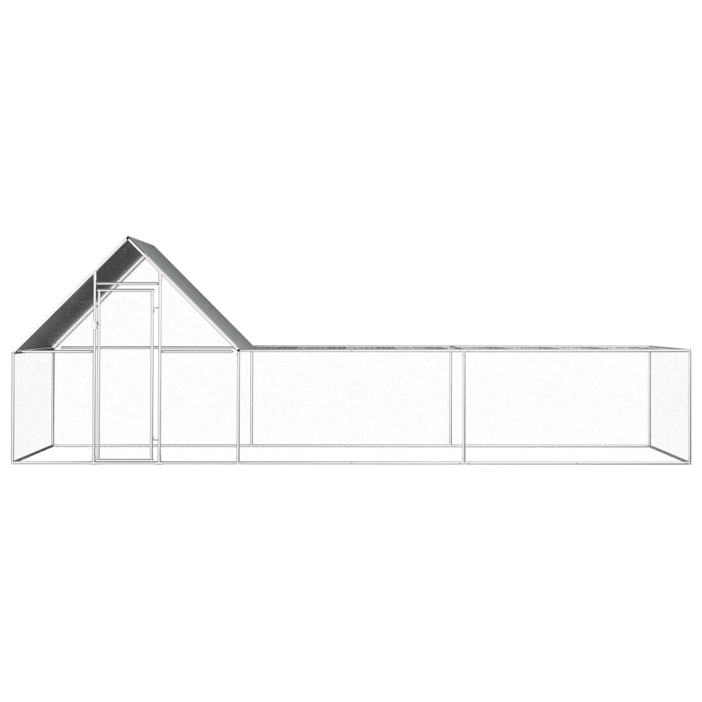 VidaXL Kippenren 6x2x2m gegalvaniseerd staal