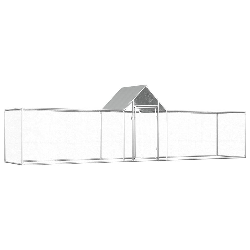 VidaXL Kippenren 5x1x1,5m gegalvaniseerd staal