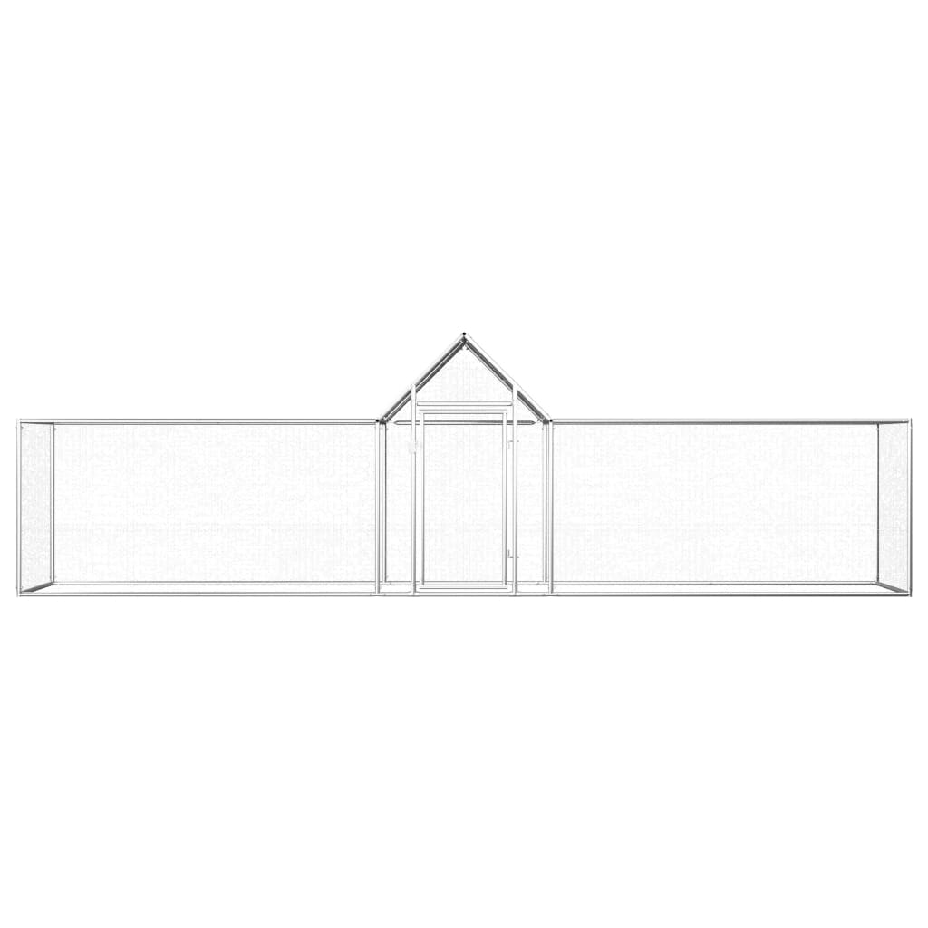 VidaXL Kippenren 5x1x1,5m gegalvaniseerd staal