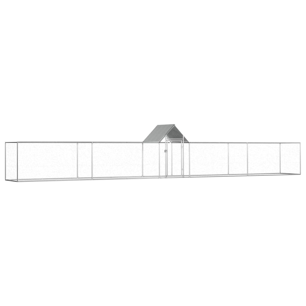 VidaXL Kippenren 9x1x1,5m gegalvaniseerd staal