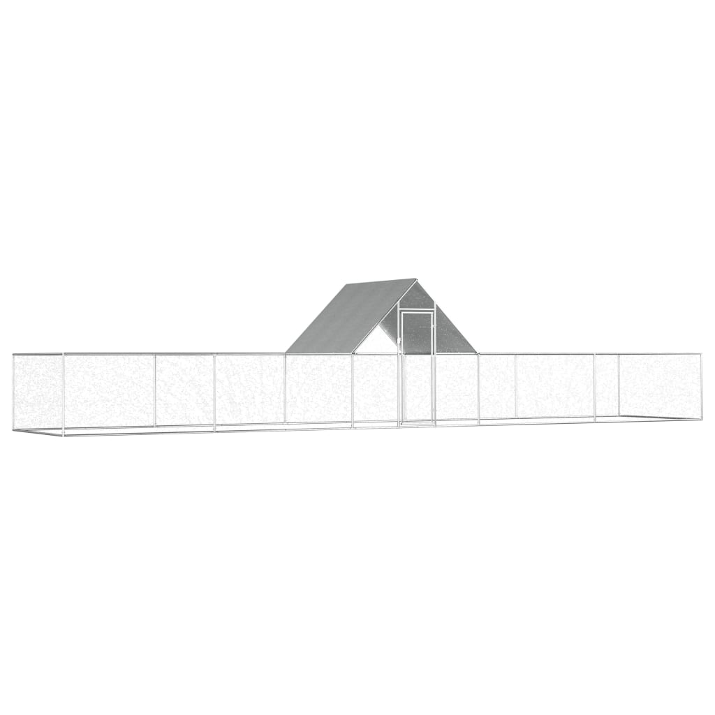 VidaXL Kippenren 10x2x2m gegalvaniseerd staal