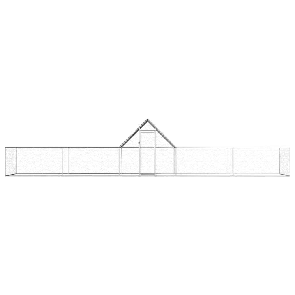 VidaXL Kippenren 10x2x2m gegalvaniseerd staal