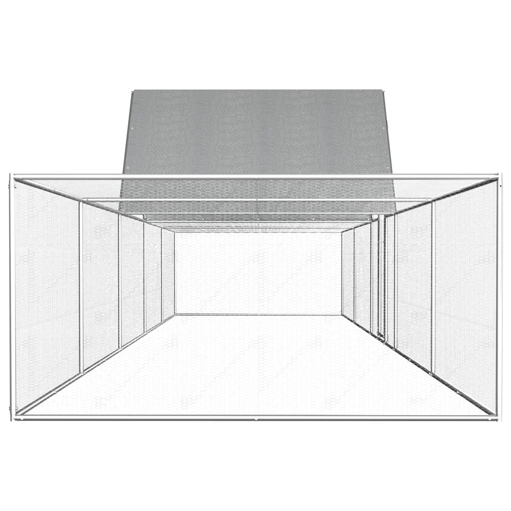 VidaXL Kippenren 10x2x2m gegalvaniseerd staal