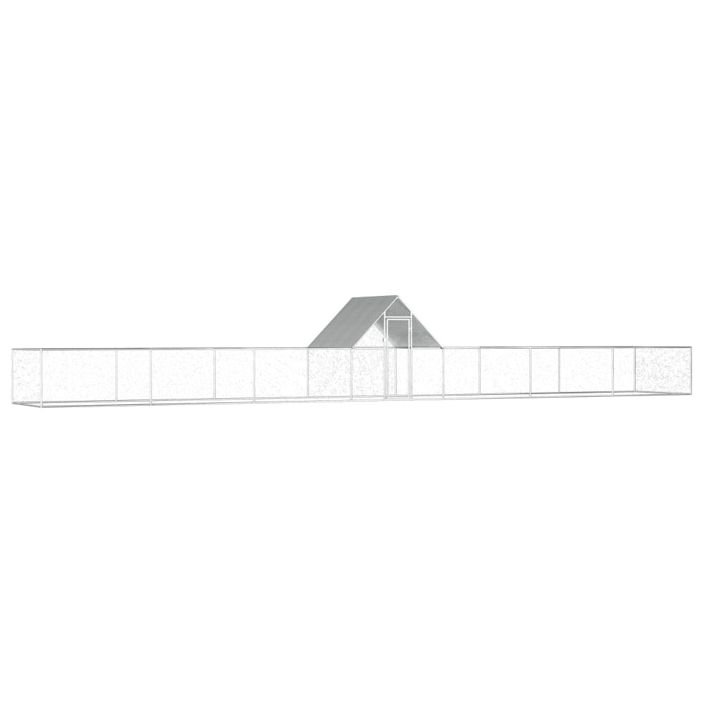 VidaXL Kippenren 14x2x2m gegalvaniseerd staal