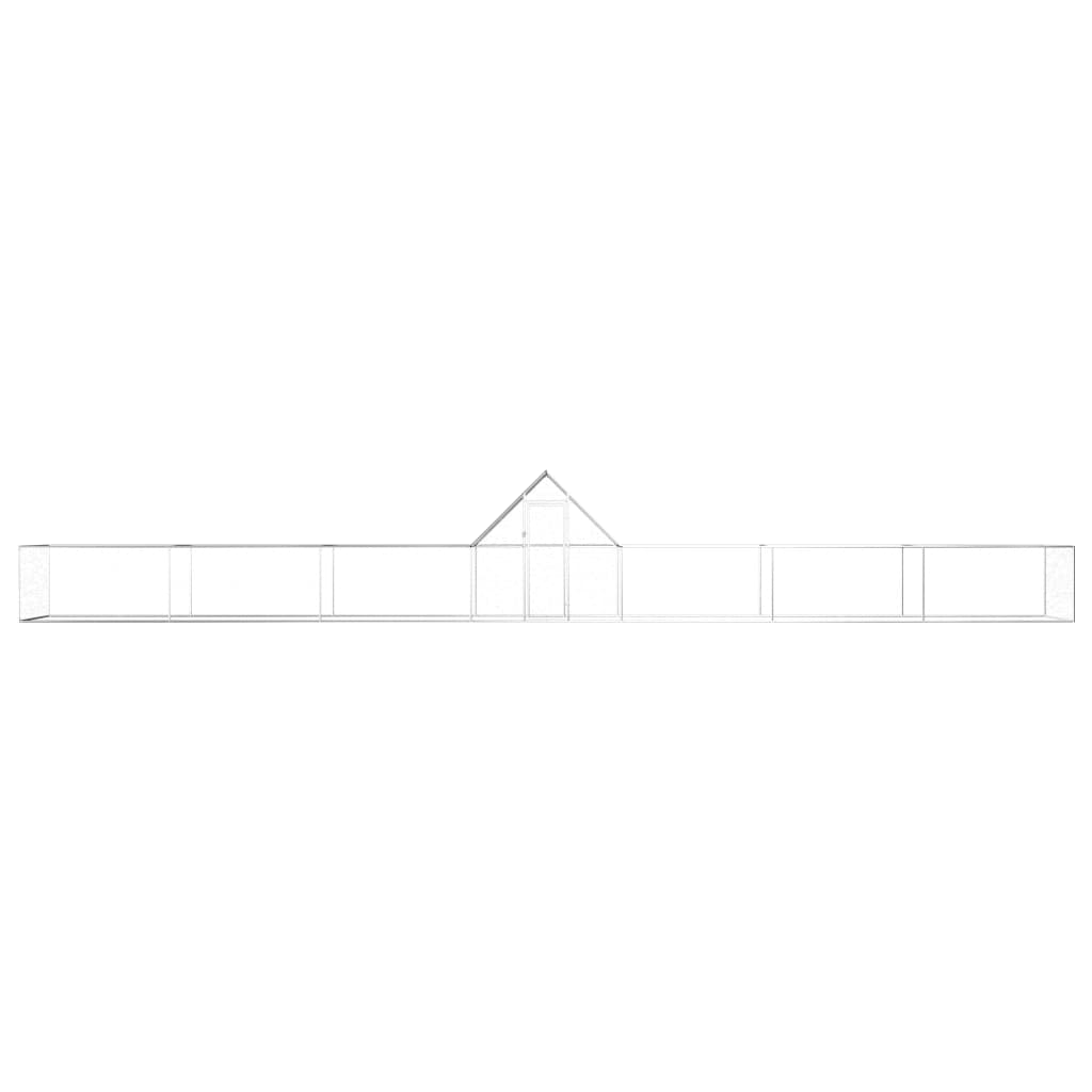 VidaXL Kippenren 14x2x2m gegalvaniseerd staal