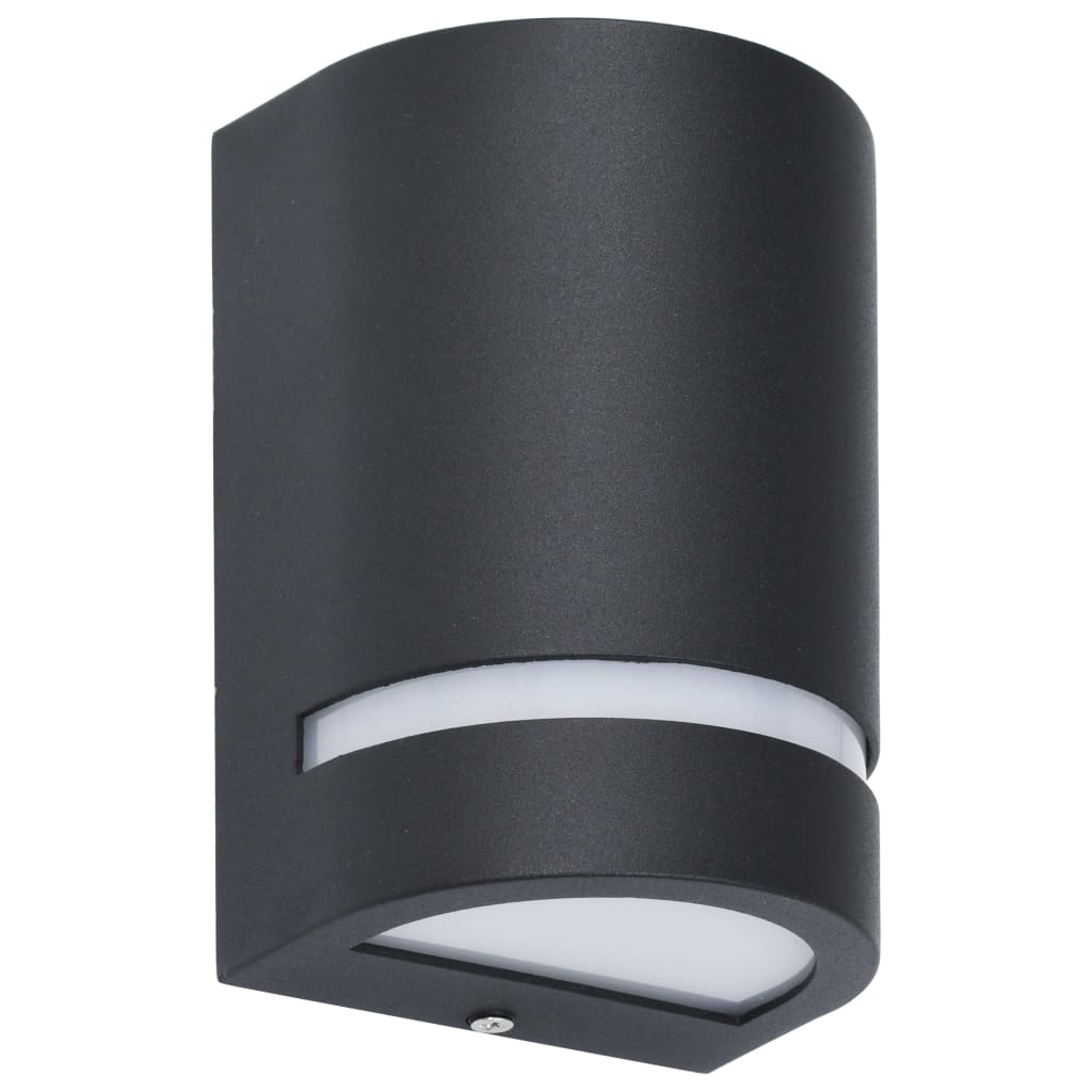 Vidaxl buitenwandlampen 2 st 35 w halfrond zwart