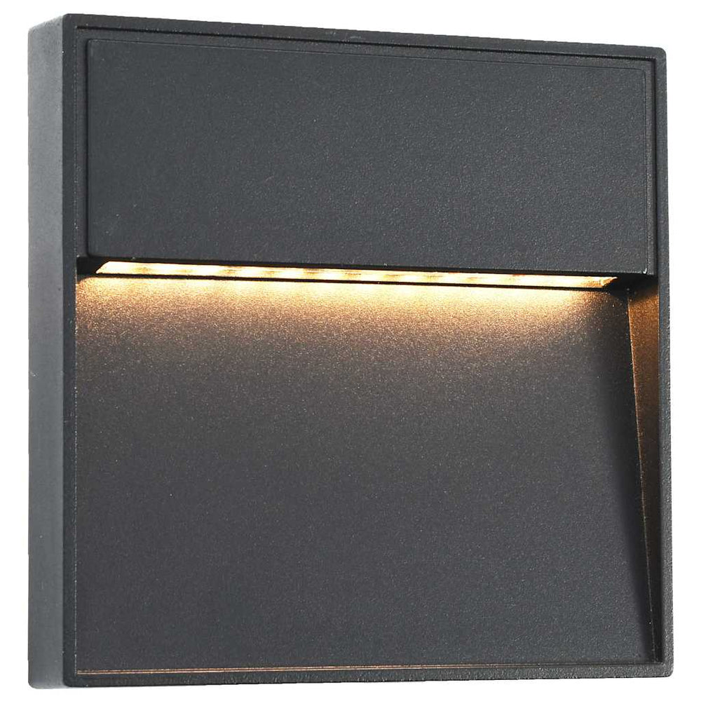 Vidaxl led-buitenwandlampen 2 st 3 w vierkant zwart