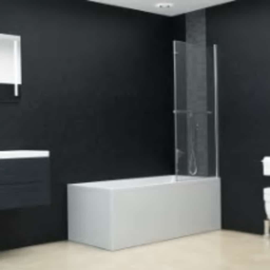 Vidaxl douchewand inklapbaar 2 panelen 120x140 cm esg