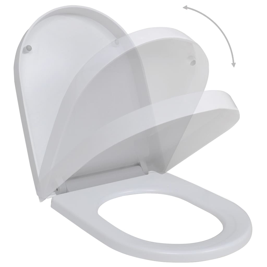 VidaXL Toiletbrillen met softclose deksels 2 st kunststof wit