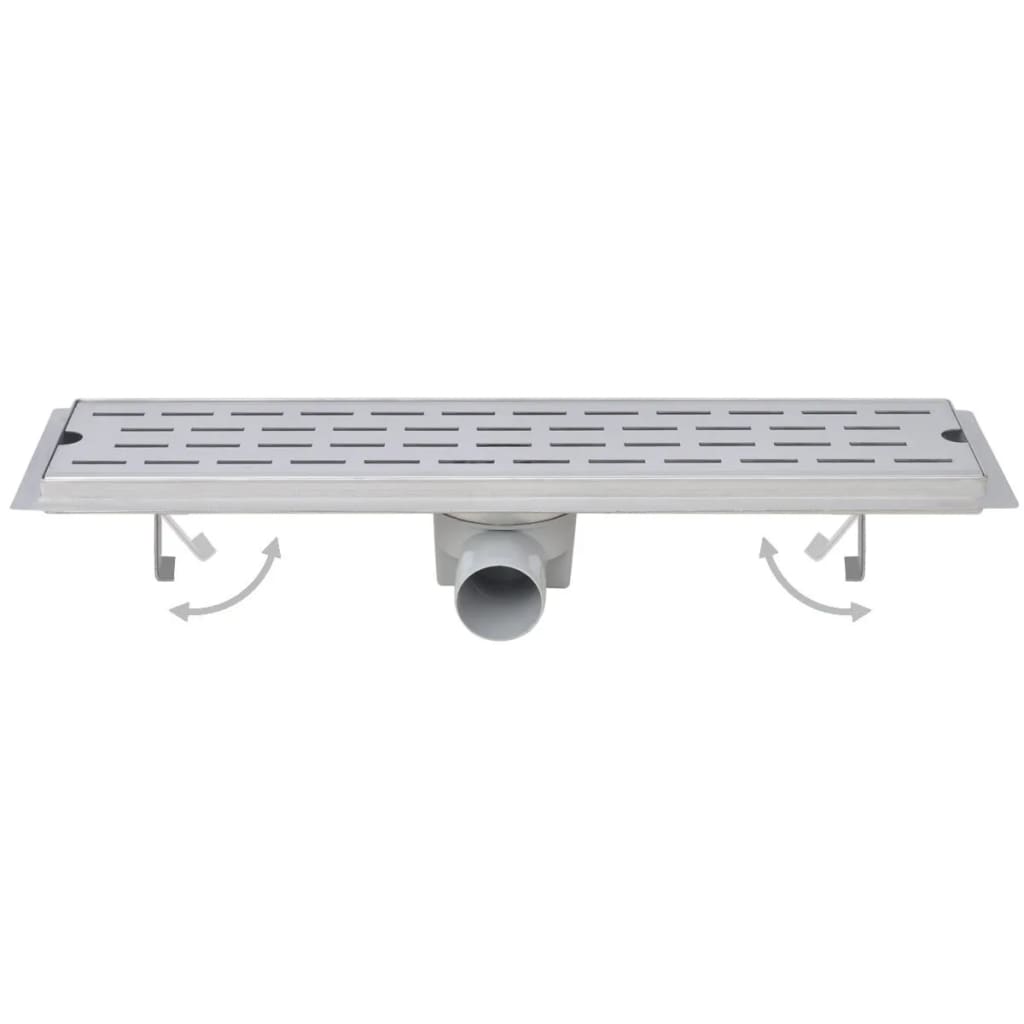 VidaXL Doucheafvoer 2 st rechthoekige lijnig 930x140 mm roestvrij staal
