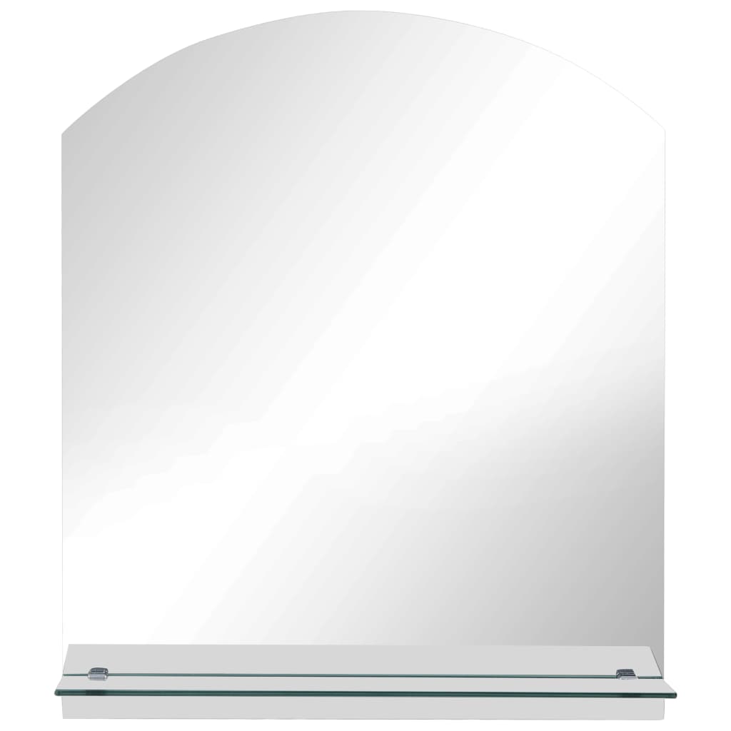 Vidaxl wandspiegel met schap 30x50 cm gehard glas