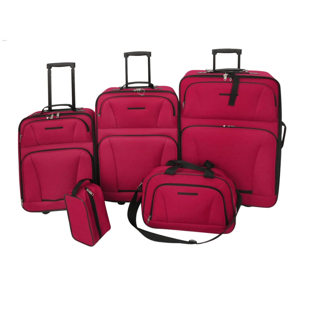 Vidaxl reisbagageset rood 5-delig