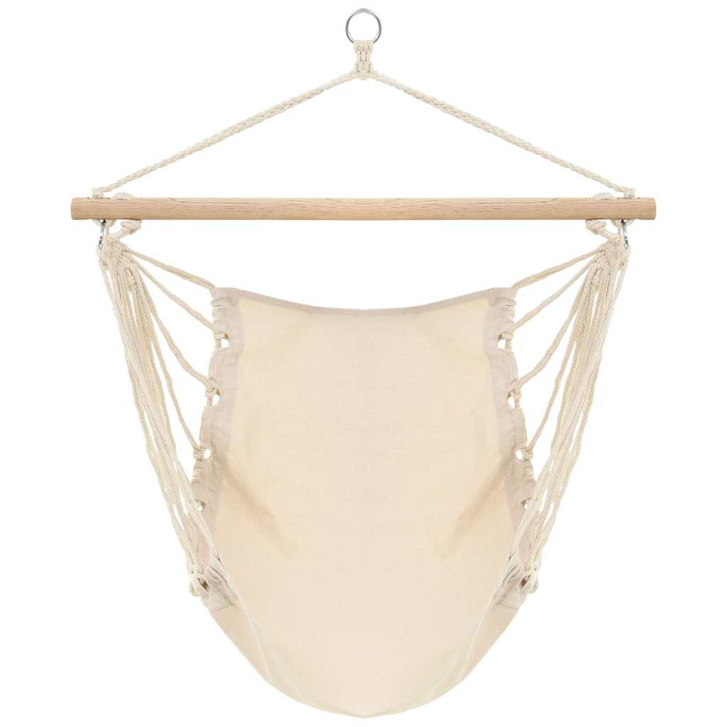Vidaxl hangstoel creme wit (large)