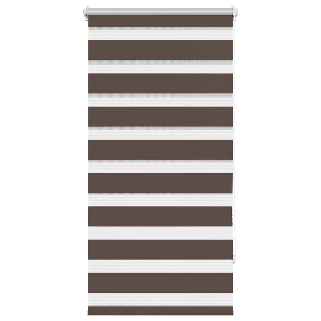 Vidaxl zebra rolgordijn 60,9 x 120 cm stofbreedte 56,7 cm koffiebruin