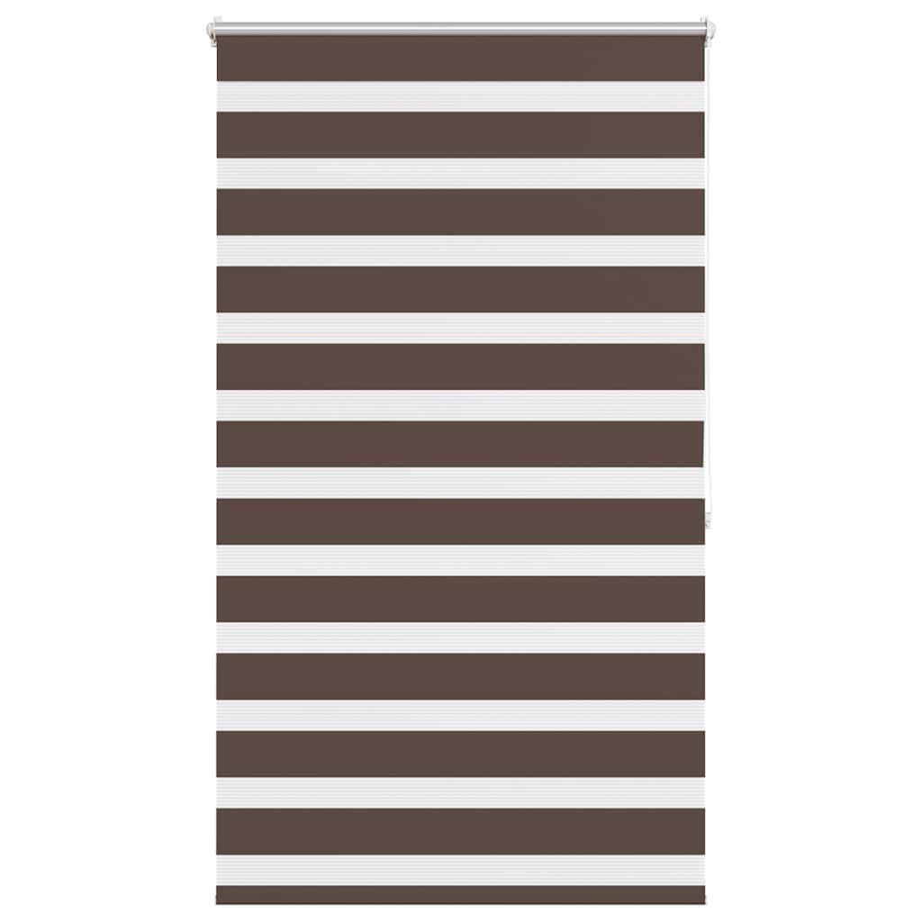 Vidaxl zebra rolgordijn 80,9 x 175 cm stofbreedte 76,7 cm koffiebruin
