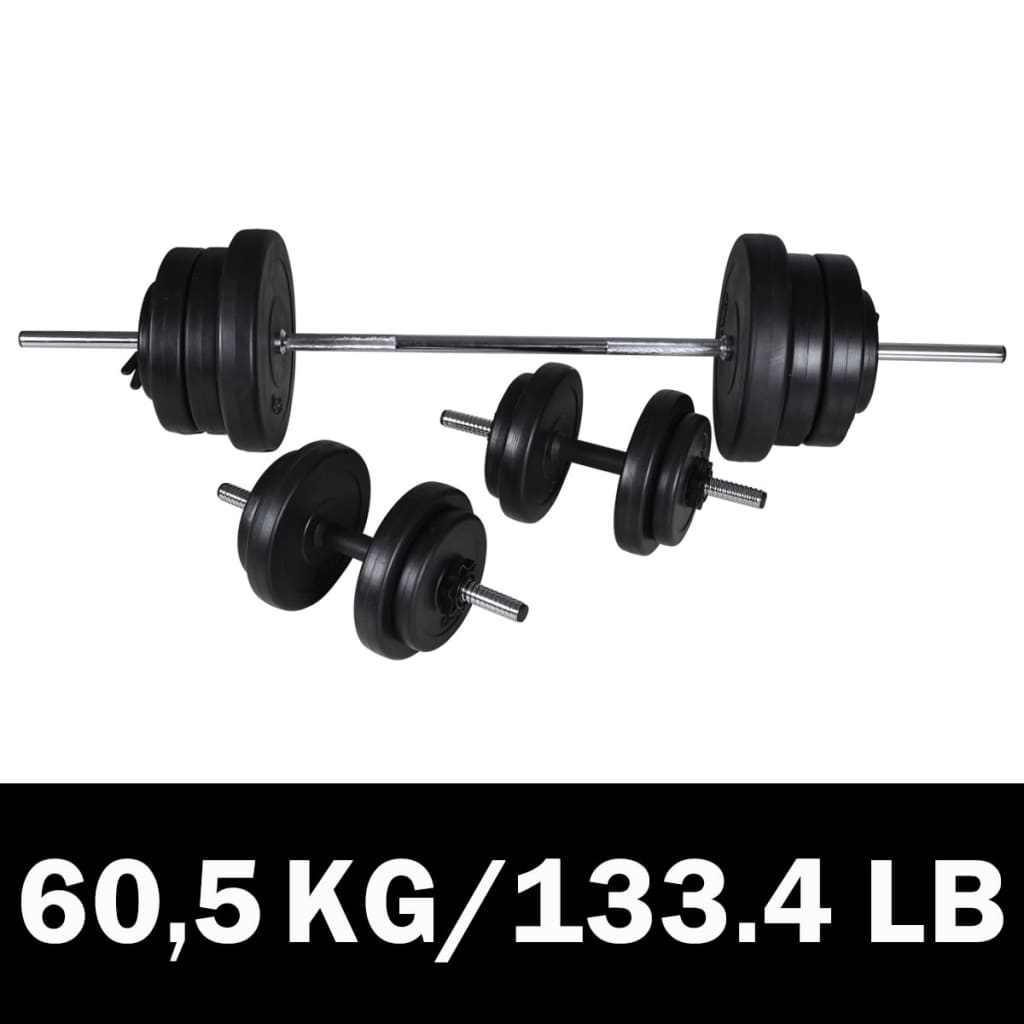 VidaXL Barbellen halterset 60,5 kg