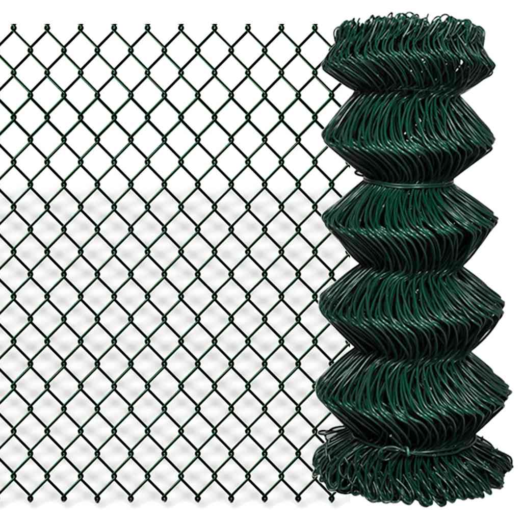 Vidaxl gaashek 0,8x25 m staal groen