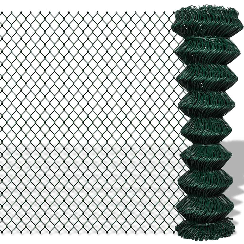 Vidaxl gaashek 1,5x25m staal groen