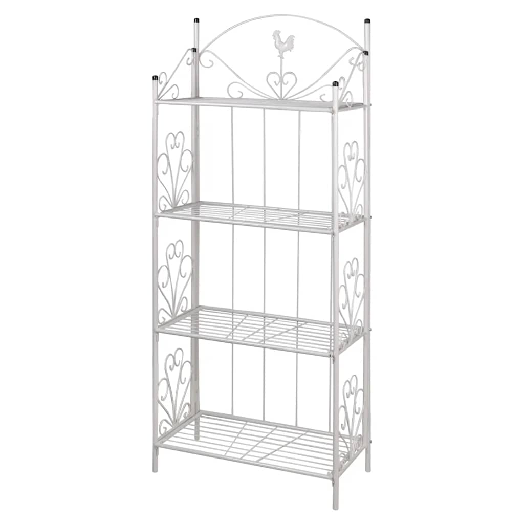 Vidaxl vierkante plantenrek maria (wit)