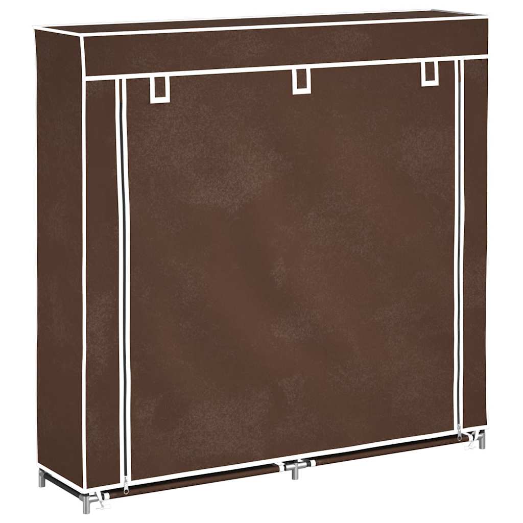 Vidaxl schoenenkast met schoffels 115x28x110 stof bruin