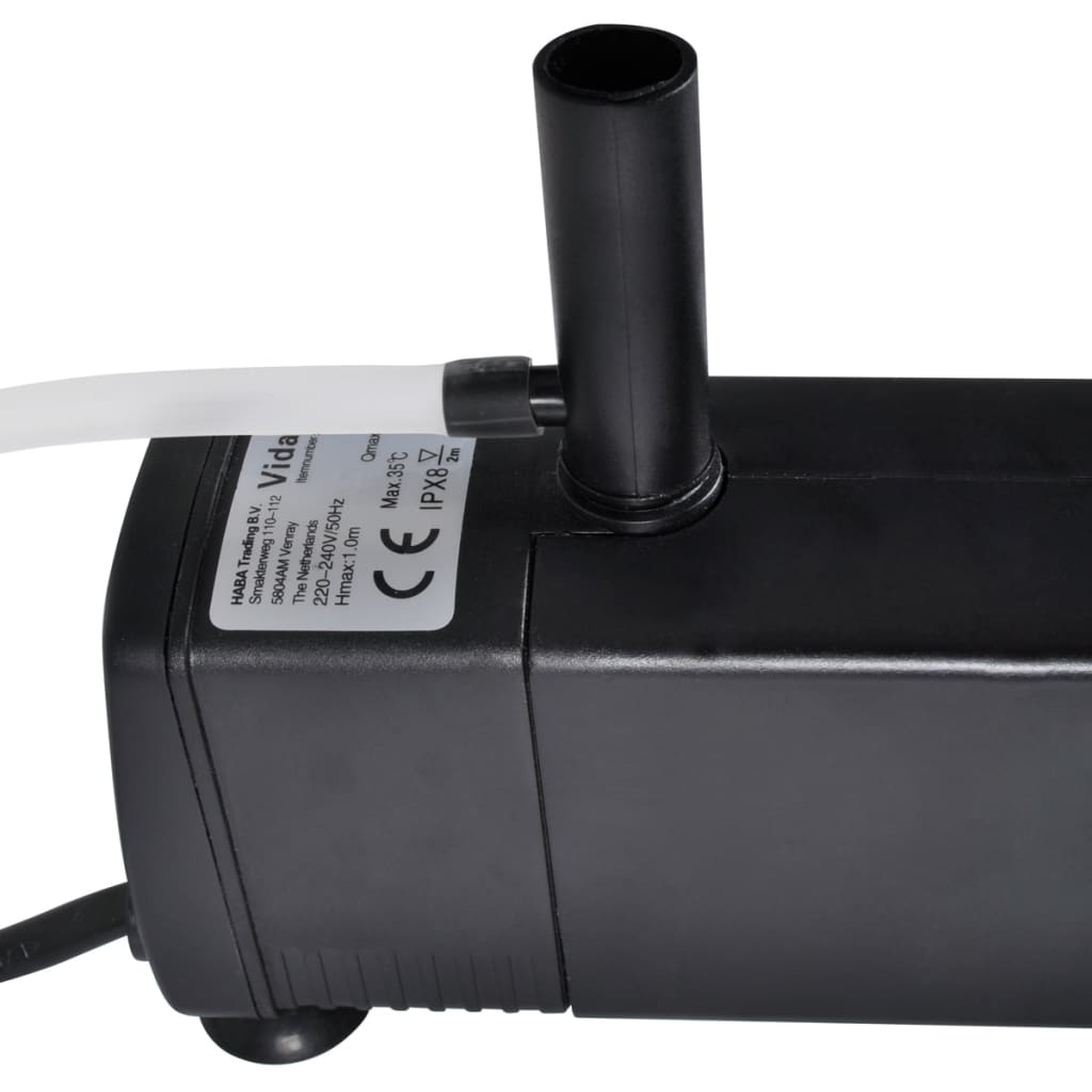 Vidaxl aquariumfilterpomp met actieve koolstof 600 lu