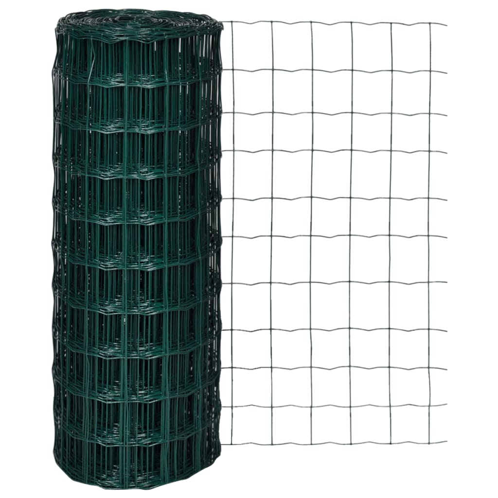 Vidaxl eurohek 10x1,0m staal groen