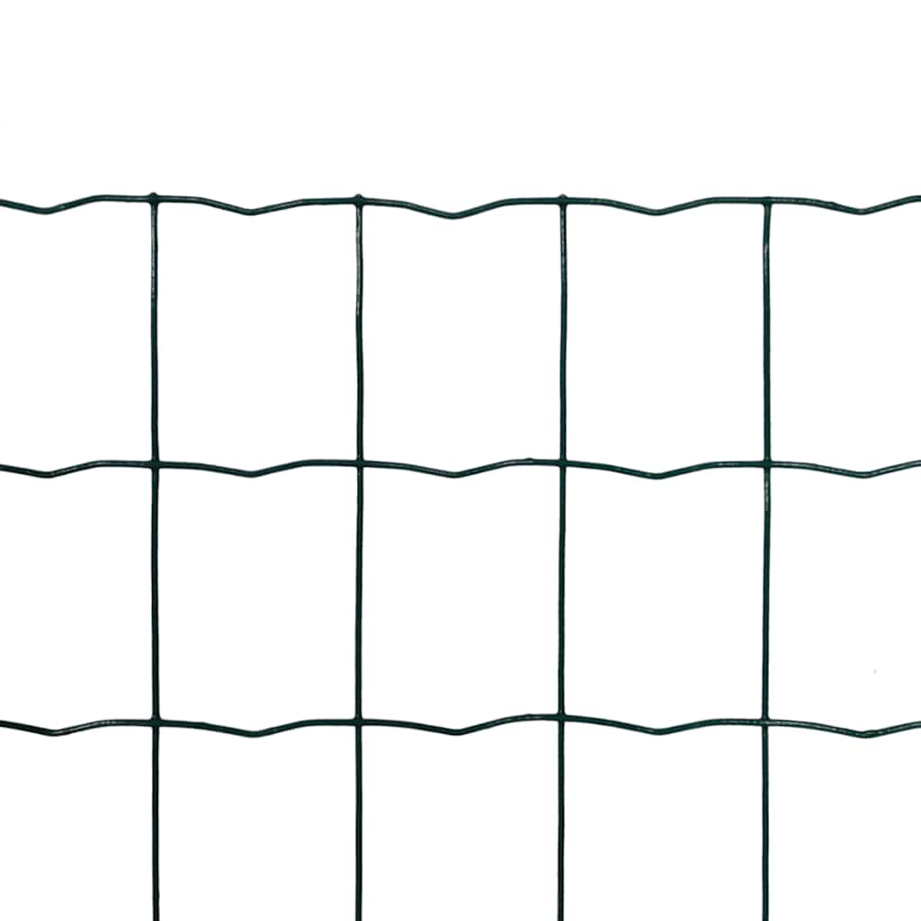 Vidaxl euro hek 10x1,2 m staal groen