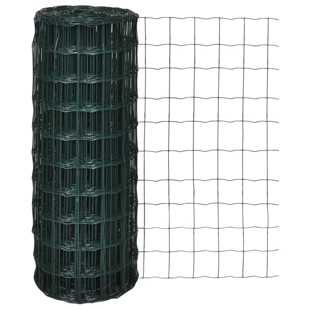 Vidaxl eurohek 25x1,0m staal groen