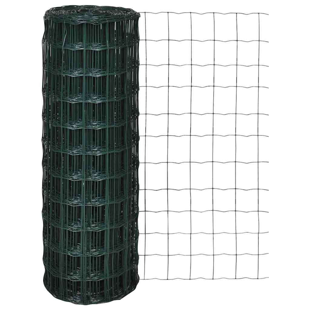 Vidaxl eurohek 10x1,0m staal groen