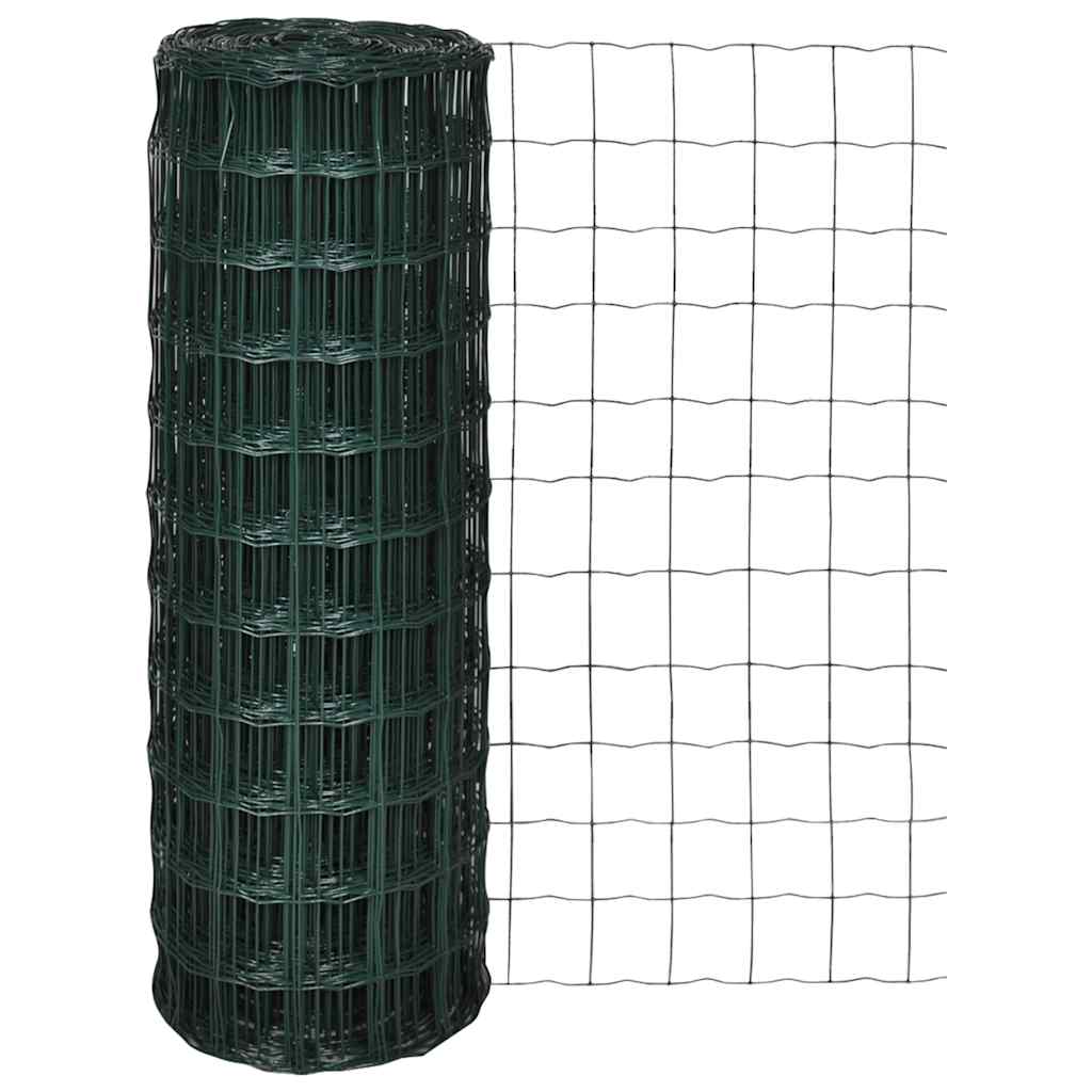 Vidaxl euro hek 10x1,2m staal groen