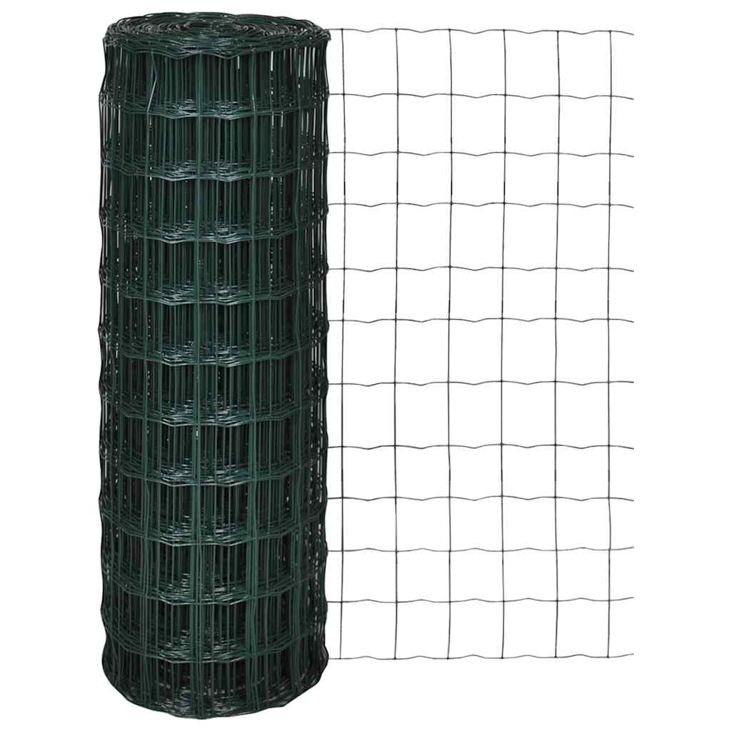 Vidaxl eurohek 25x0,8m staal groen