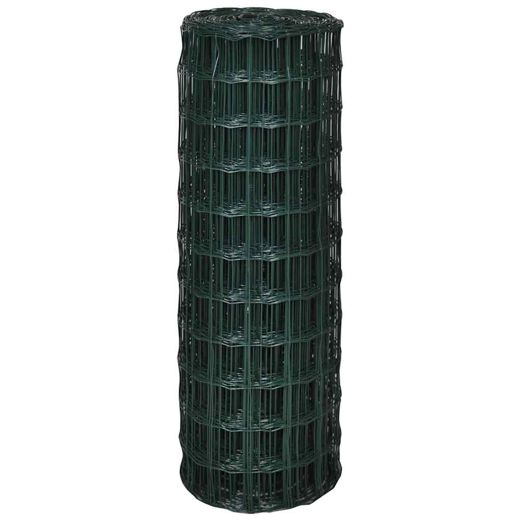 Vidaxl eurohek 25x0,8m staal groen