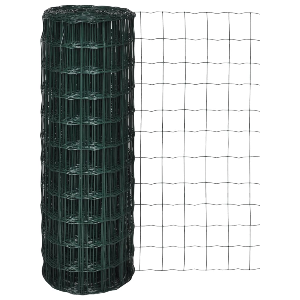 Vidaxl eurohek 25x1,5m staal groen