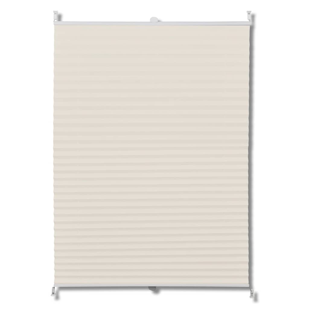 Vidaxl plissé rolgordijn 90x125cm crème