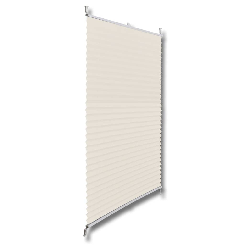 Vidaxl plissé rolgordijn 90x125cm crème