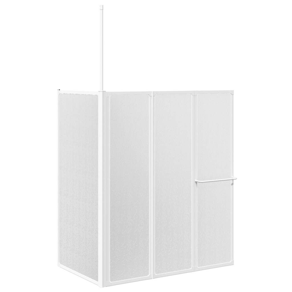 Vidaxl badwand l-vormig 4 panelen inklapbaar 70x120x137 cm