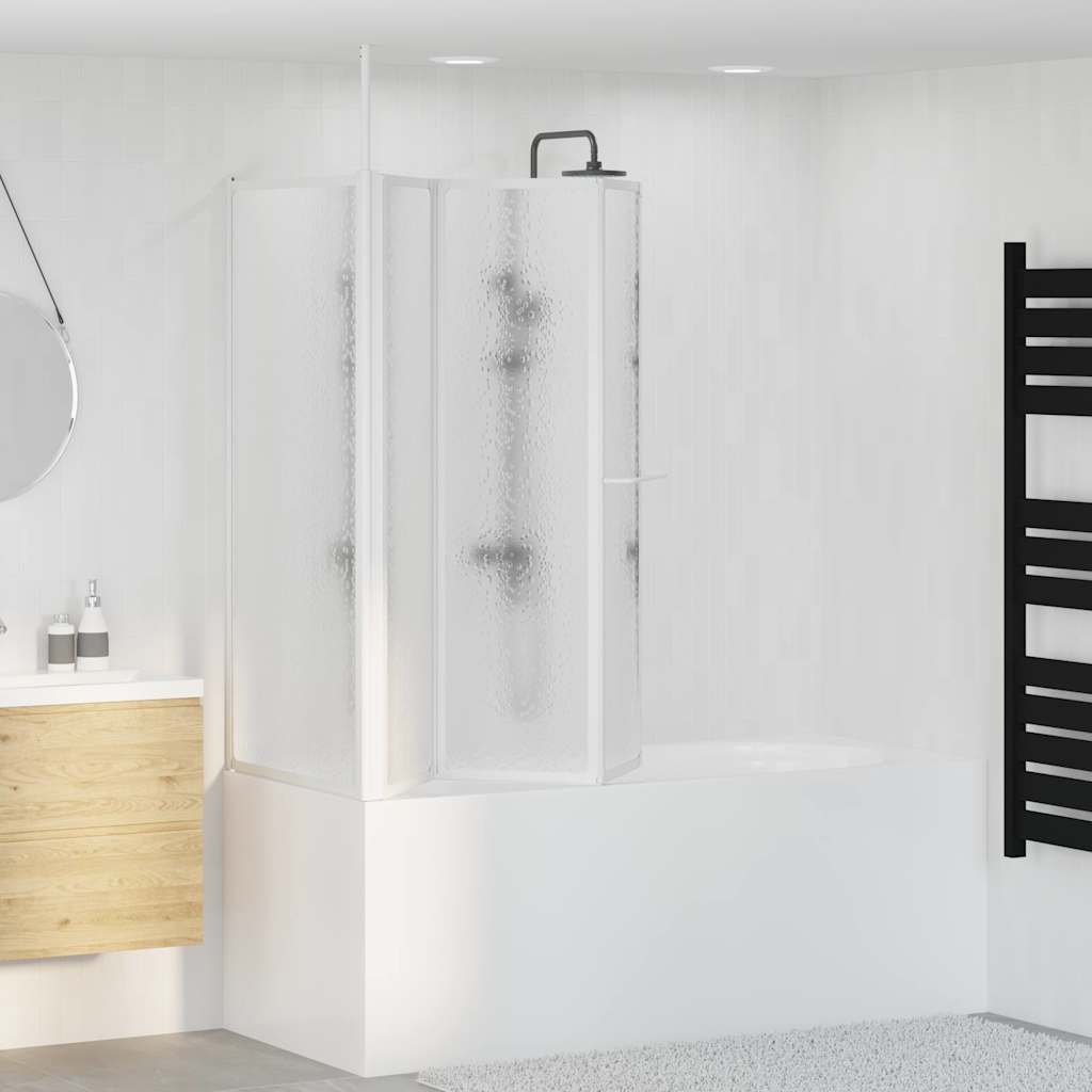 Vidaxl badwand l-vormig 4 panelen inklapbaar 70x120x137 cm