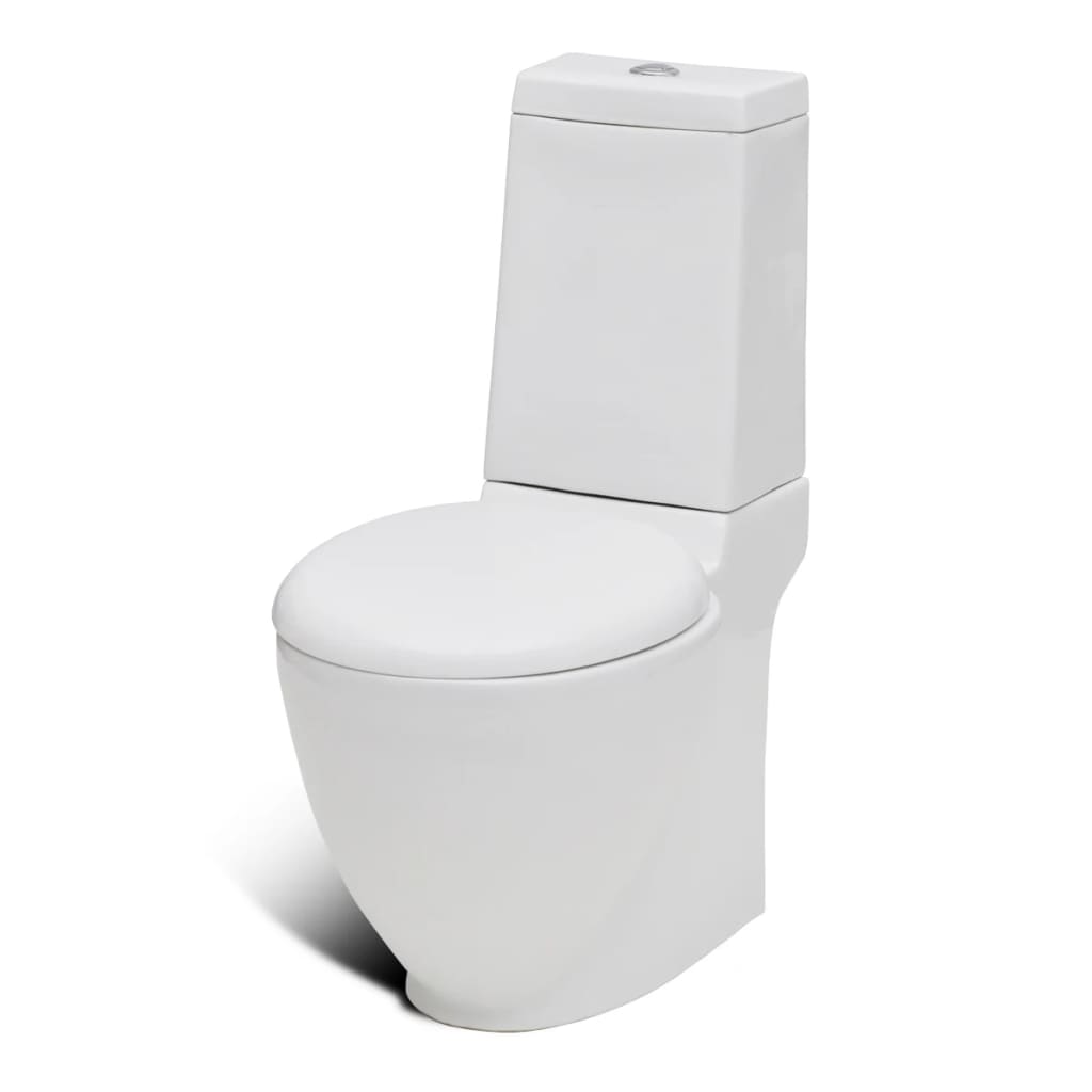 VidaXL Toilettenbidetset staand keramiek wit