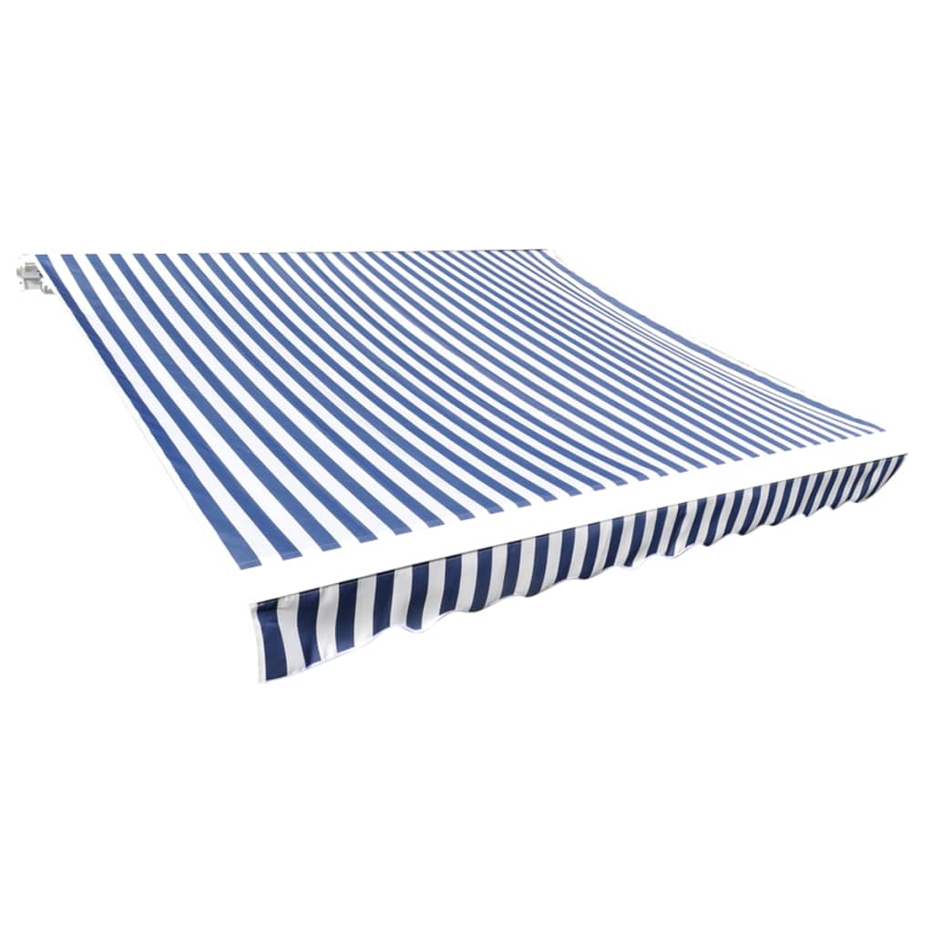 Vidaxl luifeldoek 4x3m canvas blauw en wit
