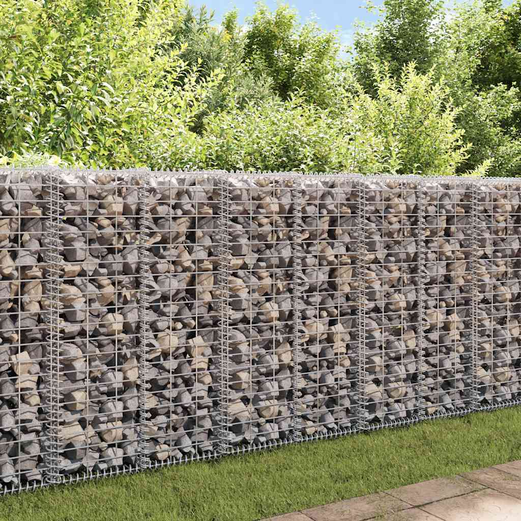 Vidaxl schanskorf met deksels 100x30x30 cm gegalvaniseerd draad