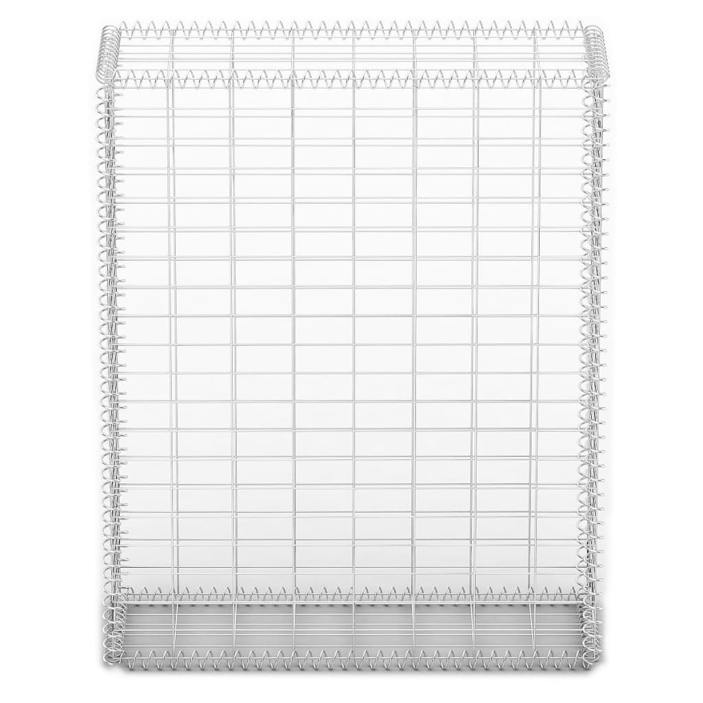 Vidaxl schanskorf met deksels 100x80x30 cm gegalvaniseerd draad